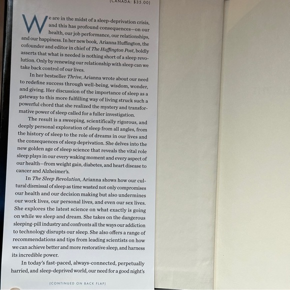 🟢 The Sleep Revolution by Arianna Huffington | Self-Help | Hardcover Book - Picture 12 of 12
